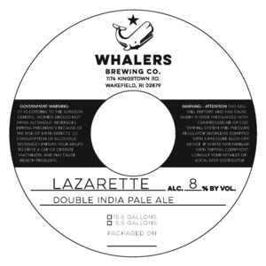 Whalers Brewing Company Lazarette March 2020