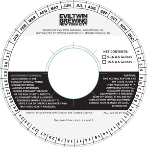 Eviltwin Brewing New York City Do You Like Coco Or Nut? March 2020