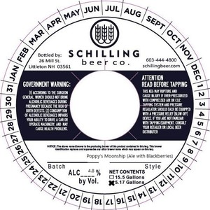 Schilling Beer Co Poppy's Moonship April 2020