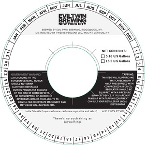 Eviltwin Brewing New York City There's No Such Thing As Jaywalking March 2020