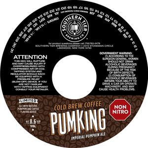 Southern Tier Brewing Company Cold Brew Coffee Pumking