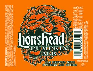 The Lion Brewery Lionshead Pumpkin Ale