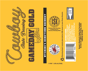 Cowboy State Brewing Game Day Gold Ale