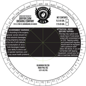 Griffin Claw Brewing Company Aluminum Falcon