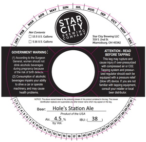 Star City Brewing Company Hole's Station Ale