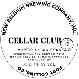 New Belgium Brewing Company, Inc. Cellar Club No. 7