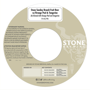 Stone Sunday Brunch Fruit Beer March 2020