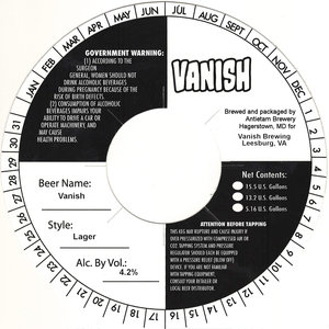 Vanish Vanish Lager