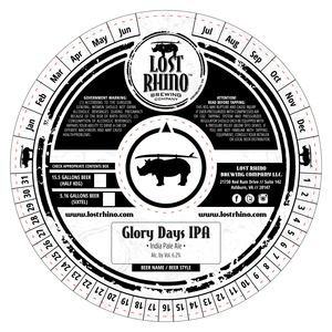 Lost Rhino Brewing Company Glory Days March 2020