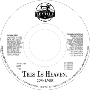 Textile Brewing Company This Is Heaven March 2020