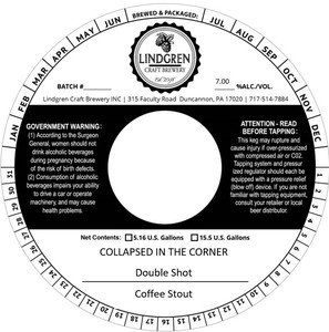 Lindgren Craft Brewery Collapsed In The Corner Double Shot
