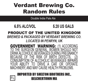 Verdant Brewing Co. Random Rules