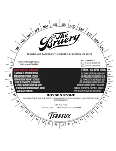 The Bruery Boysenstone March 2020