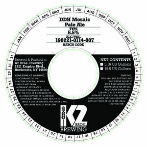 K2 Bros. Brewing Ddh Mosaic Pale Ale