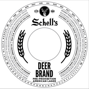 Schell's Deer Brand Pre-prohibition American Lager April 2020