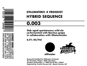 Stillwater Artisanal Hybrid Sequence 0.003 April 2020