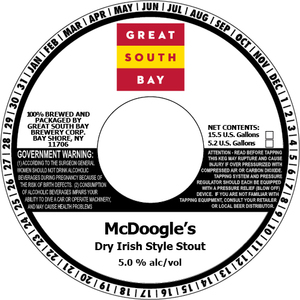 Great South Bay Brewery Mcdoogle's March 2020