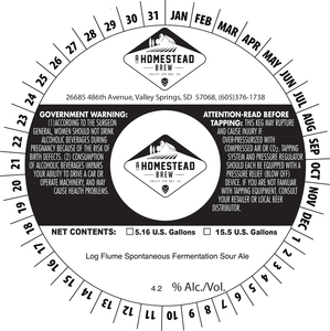 A Homestead Brew Log Flume Spontaneous Fermentation Sour Ale