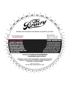 The Bruery Yaya's Famous Raspberry Cheesecake Stout