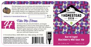 A Homestead Brew Barrel Aged Blackberry Wild Sour Ale March 2020