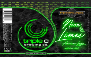 Triple C Brewing Co. Neon Limes American Lager With Lime Added