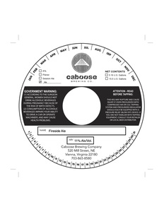 Caboose Brewing Company Fireside Ale April 2020