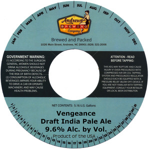 Andrews Brewing Company Vengeance April 2020