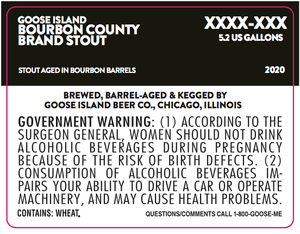 Goose Island Beer Co. Goose Island Bourbon County Brand Stout April 2020