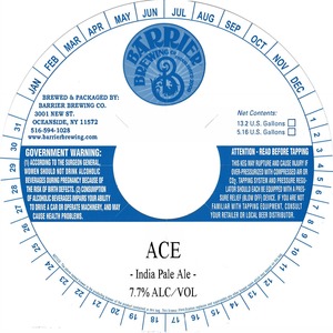 Barrier Brewing Co. Ace