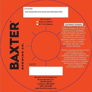 Baxter Brewing Co. Innuendo April 2020
