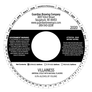 Guardian Brewing Company Villainess June 2020