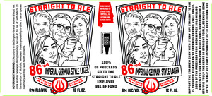 Straight To Ale 86'ed Imperial German Style Lager April 2020