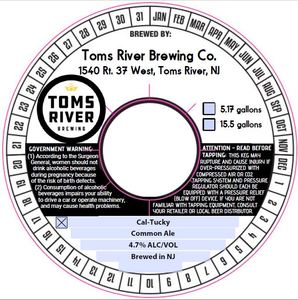 Toms River Brewing Co. LLC Cal-tucky April 2020