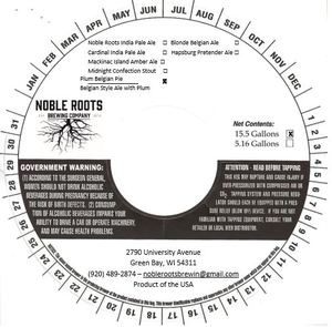 Noble Roots Brewing Company Plum Belgian Pie