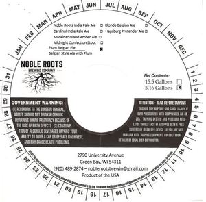 Noble Roots Brewing Company Plum Belgian Pie