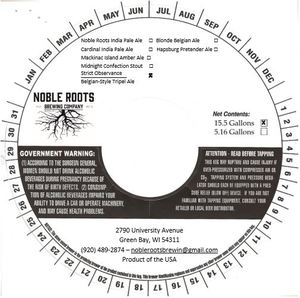 Strict Observance Belgian-style Tripel Ale April 2020