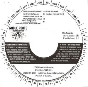 Noble Roots Brewing Company Three Orange Whips May 2020