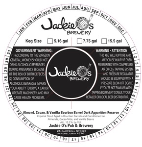 Jackie O's Almond, Cacao, & Vanilla Bourbon Barrel Dark Apparition Reserve