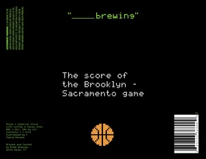 Blank Brewing The Score Of The Brooklyn - Sacramento Game