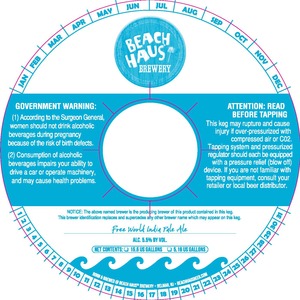 Beach Haus Free World India Pale Ale April 2020