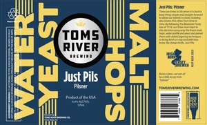 Toms River Brewing Co Just Pils April 2020