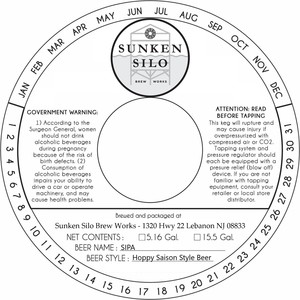 Sipa Hoppy Saison Style Beer April 2020