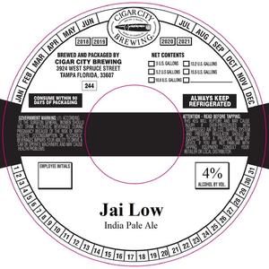 Cigar City Brewing Jai Low April 2020