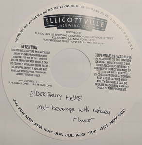 Ellicottville Brewing Co. Elderberry Helles