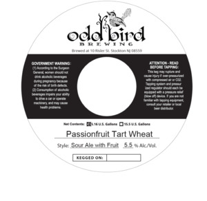 Odd Bird Brewing Passionfruit Tart Wheat