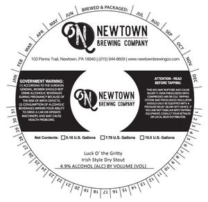 Newtown Brewing Company Luck O' The Gritty