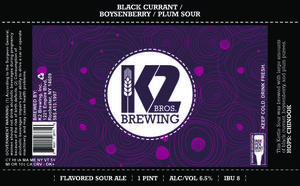 K2 Brewing Inc. Black Currant / Boysenberry / Plum Sour