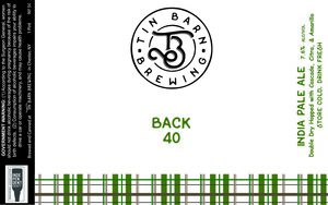 Tin Barn Brewing Back 40 May 2020