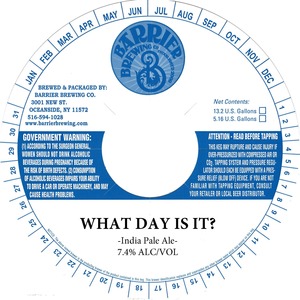 Barrier Brewing Co What Day Is It?