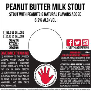 Left Hand Brewing Company Peanut Butter Milk Stout